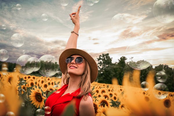 mujer feliz