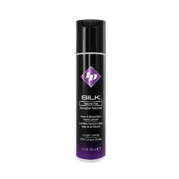 ID SILK - Lubricante Natural Feel Silicone/Water 30ML para Placer Prolongado