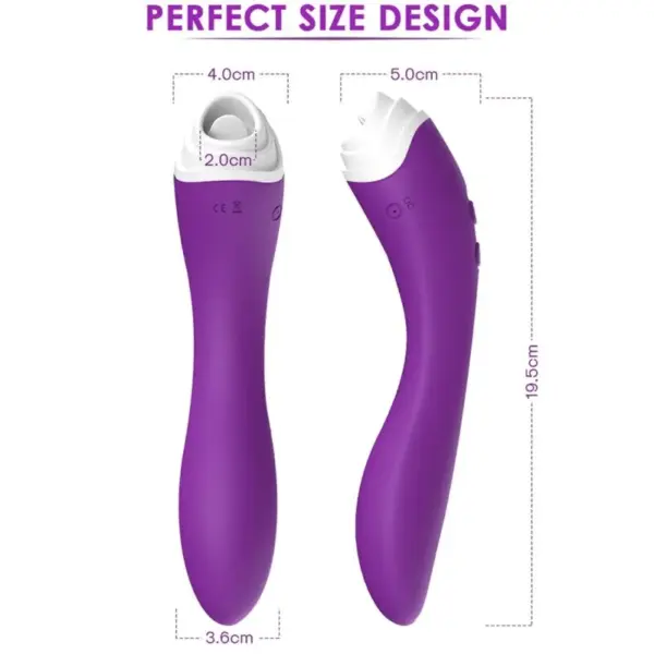 ARMONY - Fairyland Estimulador con Lengua Clítoris y Vibrador Violeta - Imagen 4