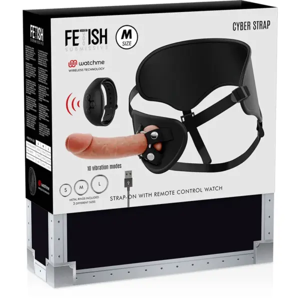 Fetish Submissive - Arnés con Dildo Control Remoto Tecnología WatchMe M - Imagen 14