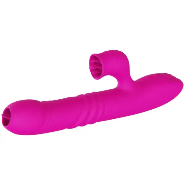 Armony - Fanny Vibrador Multifuncional Doble Lengua Efecto Calor Fucsia - Imagen 2