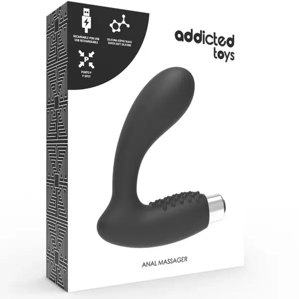 ADDICTED TOYS - Vibrador prostático recargable modelo 5 negro - Imagen 6