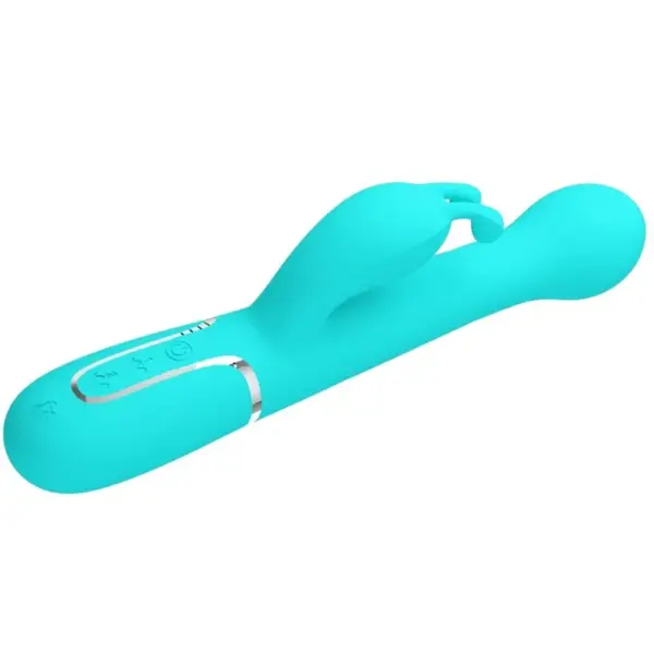 Pretty Love - Vibrador rabbit 3 en 1 multifunción verde agua - Imagen 6