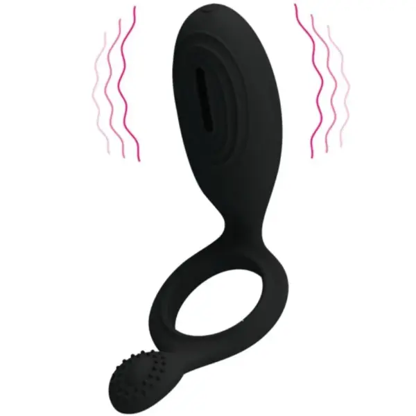 Pretty Love - Ethel Anillo Vibrador con Estimulador Clitoriano - Imagen 9