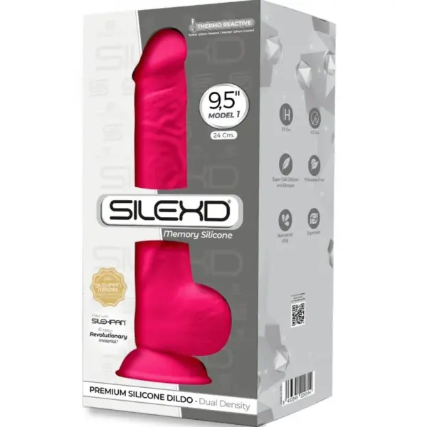 SILEXD - Modelo 1 Pene Realista Silicona Premium Silexpan Fucsia - Imagen 3