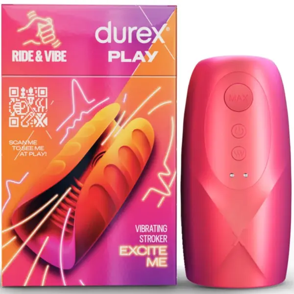 DUREX - Toy Masturbador Vibrador Ride & Vibe para Placer Infinito