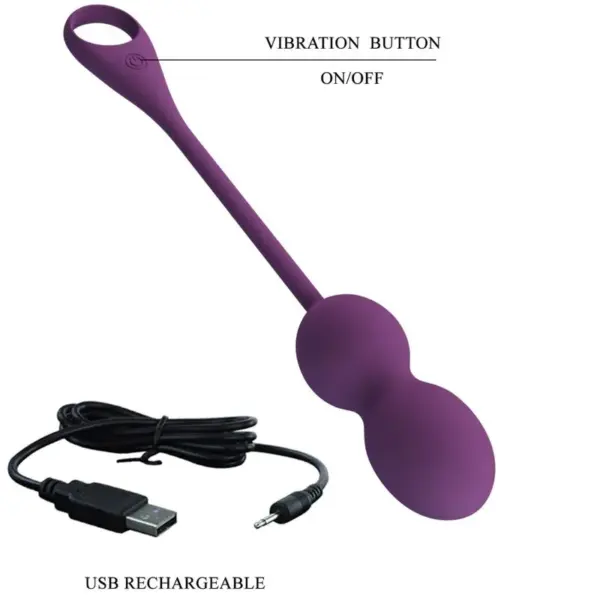 Pretty Love - Elvira Kegel Balls App Control Remoto Morado - Imagen 5