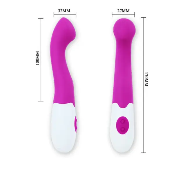 Pretty Love - Vibrador Charles elegante en color lila y blanco - Imagen 7