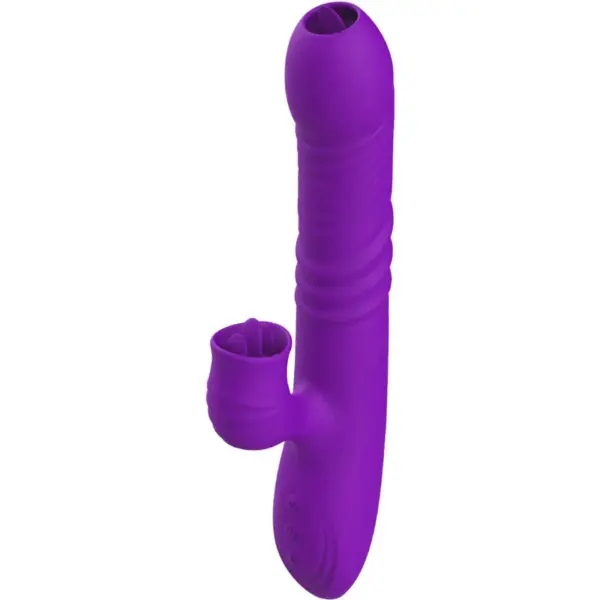 ARMONY - Vibrador rabbit con efecto calor y lengua estimuladora morado