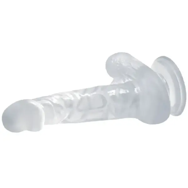 Baile - Dildo Realista con Ventosa y Testículos 16.7 cm Transparente - Imagen 3