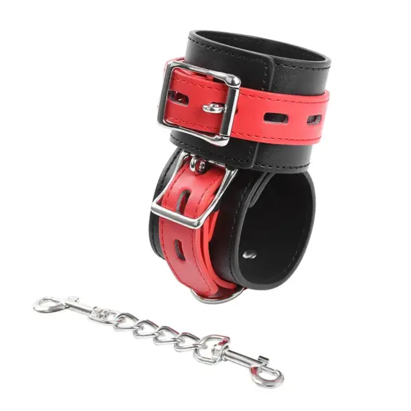 OHMAMA FETISH - Lock Buckle Wrist Restraints, Esposas de Restricción de Imitación Piel - Imagen 6