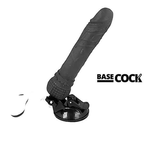 Basecock - Vibrador Realístico Control Remoto Negro 19.5 cm - 4 cm