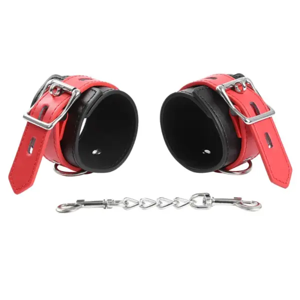 OHMAMA FETISH - Lock Buckle Wrist Restraints, Esposas de Restricción de Imitación Piel - Imagen 4