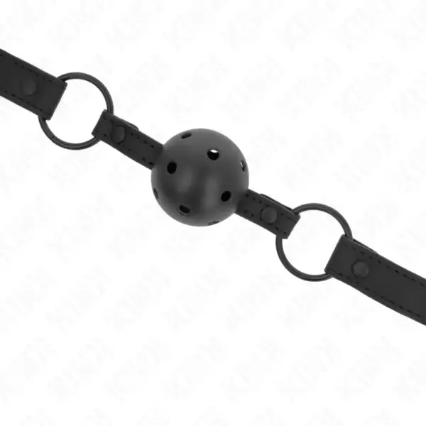 KINK - Mordaza de Bola de Neopreno Ajustable 4.5 cm - Control y Silencio en tus Juegos BDSM - Imagen 4