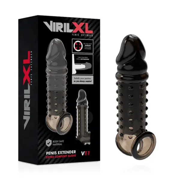 VirilXL - Extensión y Funda de Pene V11 Negro - Imagen 2