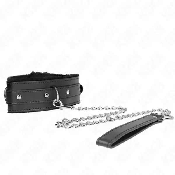 KINK - Collar con correa 65 cm con restricciones negro ajustable - Imagen 3