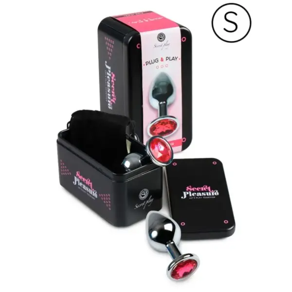 SECRETPLAY - Plug Anal de Aluminio Fucsia 7 cm para Placer Inigualable - Imagen 2