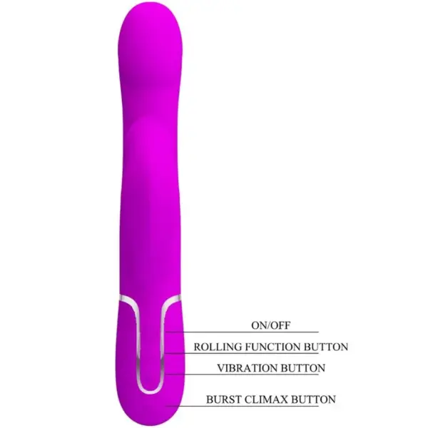 Pretty Love - Vibrador rabbit con licking morado - Imagen 8