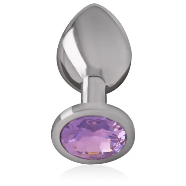 INTENSE - Plug Anal Metal Aluminio con Cristal Violeta Talla L - Imagen 3