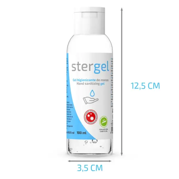 STERGEL - Gel Hidroalcohólico Higienizante de Manos Aloe Vera 100ml - Imagen 2