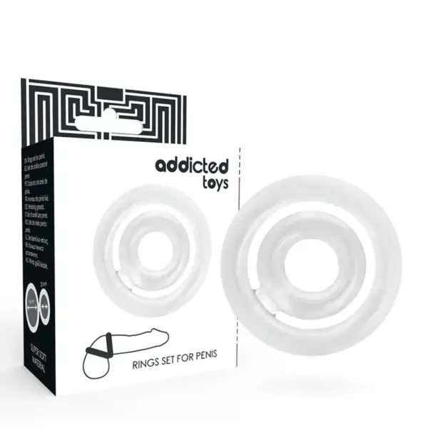 ADDICTED TOYS - Set de Anillos para el Pene Clear