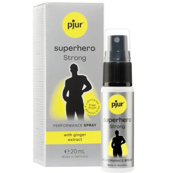 PJUR - Spray Retardante Superhero Strong 20 ML para un Rendimiento Prolongado