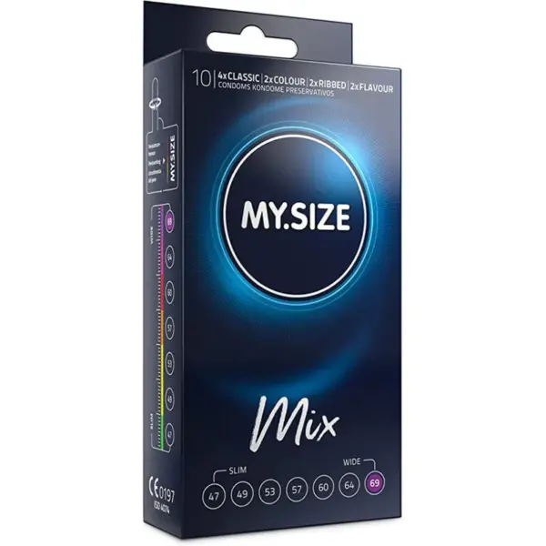 MY SIZE - Mix preservativos 69 mm (10 unidades) - Variedad y confort en tu intimidad