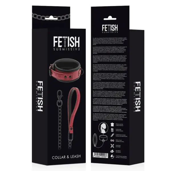 Fetish Submissive Dark Room - Collar con cadena con forro de neopreno - Imagen 9