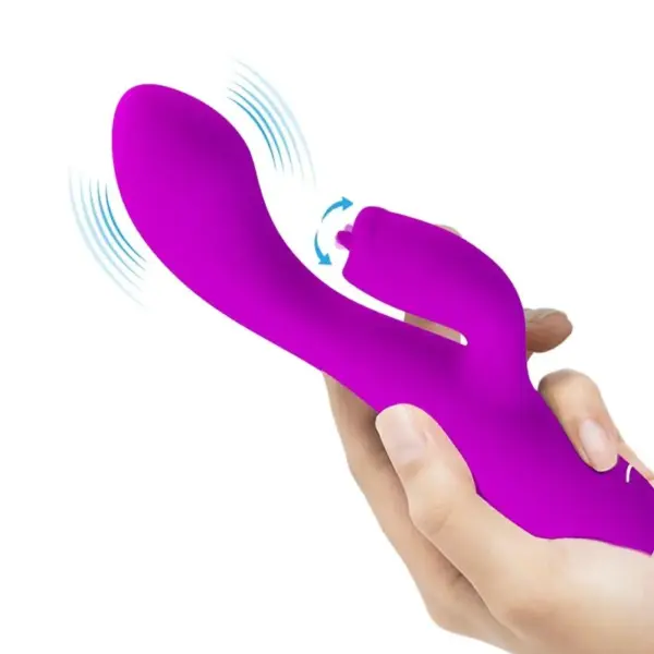 Pretty Love - Vibrador rabbit con licking morado - Imagen 9