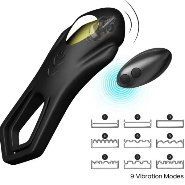 ARMONY - Roadster Anillo Vibrador Doble Control Remoto Negro