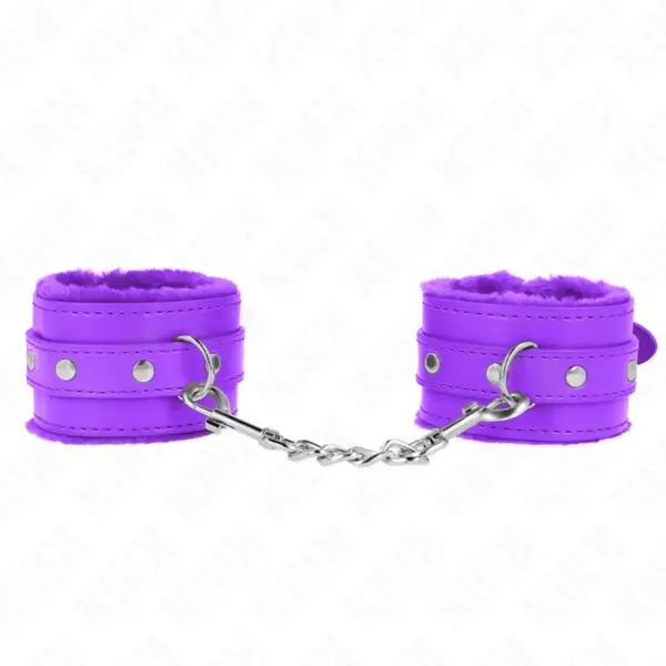 KINK - Muñequera Forrada Premium Violeta con Correa Violeta Ajustable 17-29 cm x 6 cm