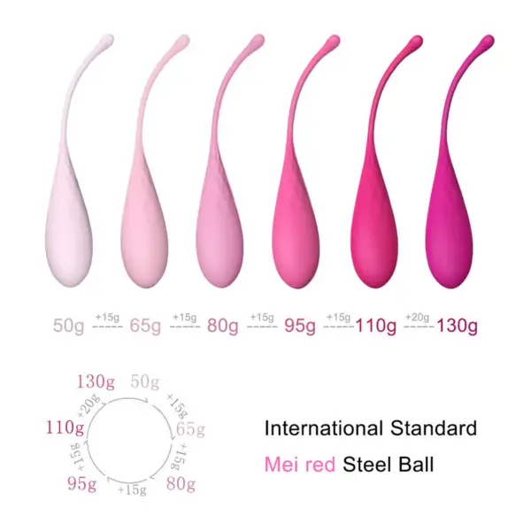 Leslie - Entrenador vaginal Kegel Fit para el suelo pélvico con 6 pesos - Imagen 9