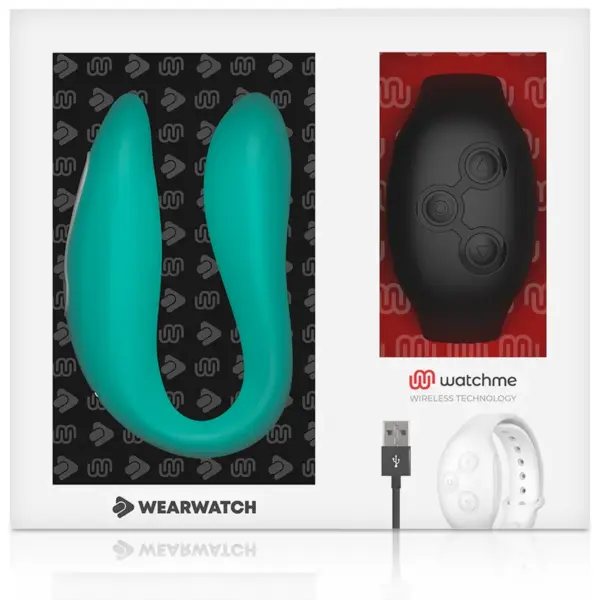 WEARWATCH - Vibrador dual tecnología WatchMe Aguamarina/Azabache - Imagen 6