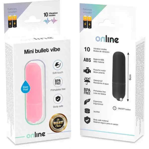 ONLINE - Mini bala vibradora rosa para placer discreto y potente - Imagen 5