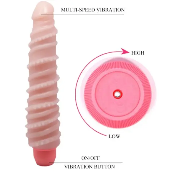 BAILE - Flexi Vibe Sensual Vibrador Espiral 19.5 CM - Imagen 7