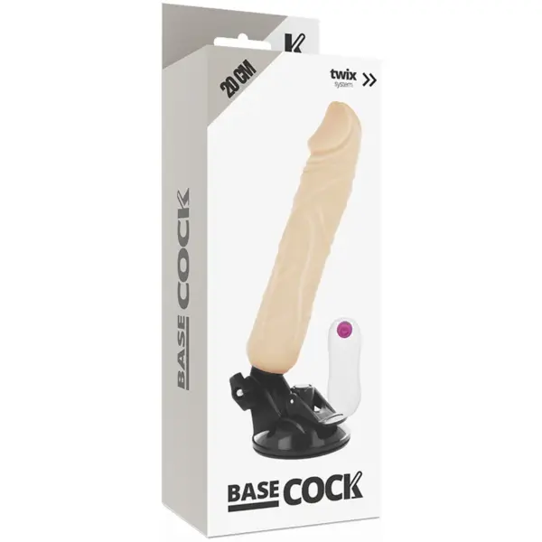 BASECOCK - Vibrador Realístico Control Remoto Natural 20 cm -O- 4 cm - Imagen 4