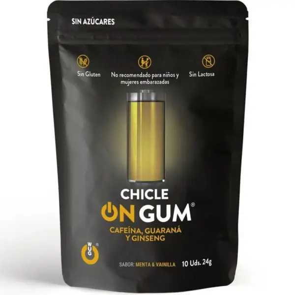 WUG GUM - Chicle Caféina, Ginseng y Guaraná 10 Unidades