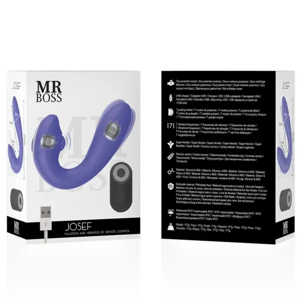 MR BOSS - Vibrador Dual Control Remoto para Parejas con Pulsaciones y Vibración - Imagen 8