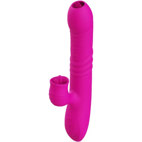 Armony - Fanny Vibrador Multifuncional Doble Lengua Efecto Calor Fucsia