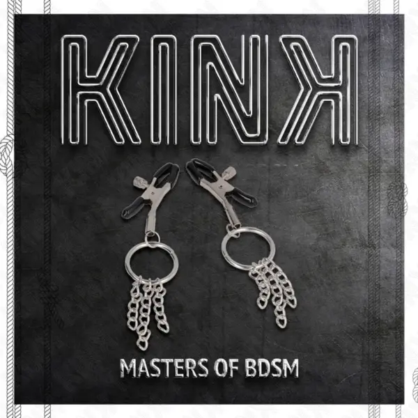 KINK - Pinzas para pezones con aro y pequeñas cadenas plateadas 6 cm - Imagen 5