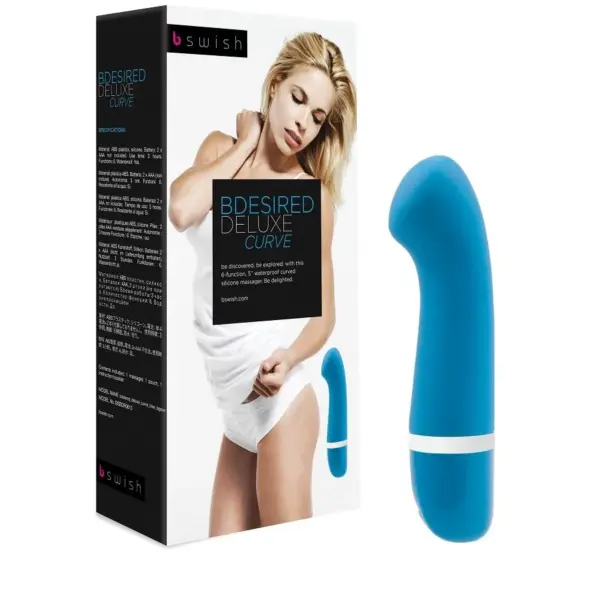 B SWISH - Bdesired Deluxe Curve Azul Lagoon - Vibrador Erótico de Silicona