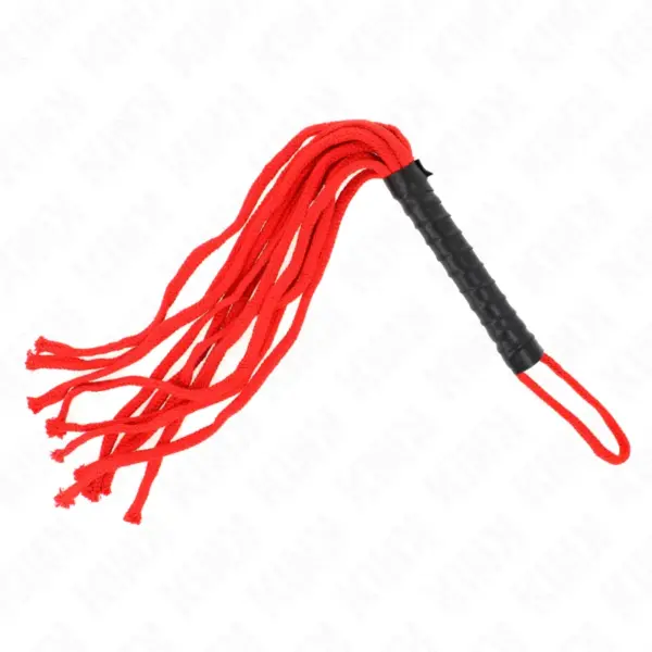 KINK - Látigo de Cuerda Rojo 56 cm - Intensidad y Placer en tus Juegos Eróticos