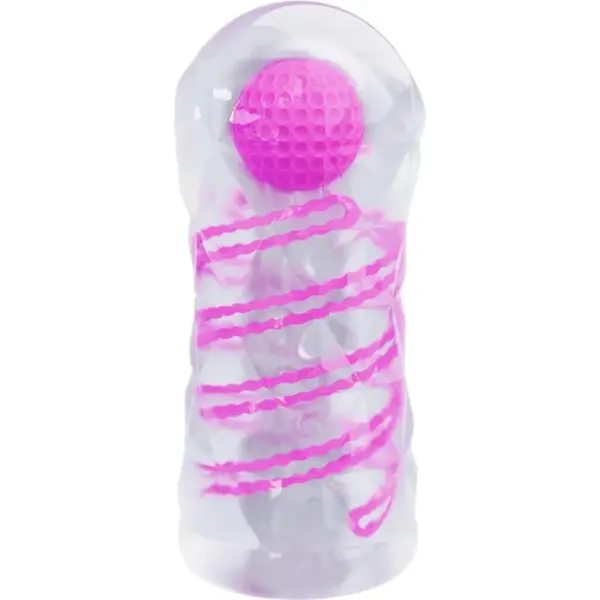 Pretty Love - Masturbador masculino Fantasy espiral interna y bolas transparente - Imagen 2