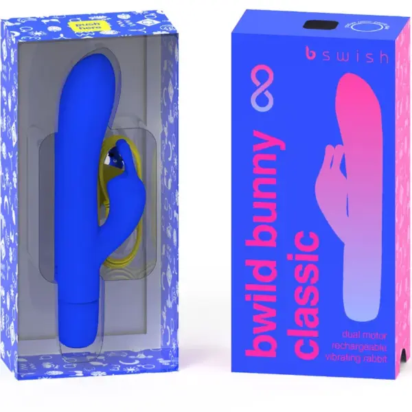 B SWISH - Vibrador Rabbit Bwild Bunny Infinite Clásico Azul - Imagen 2