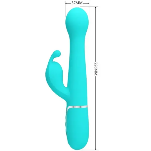 Pretty Love - Vibrador rabbit 3 en 1 multifunción verde agua - Imagen 7