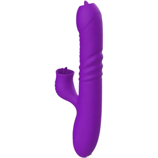 ARMONY - Vibrador rabbit con efecto calor y lengua estimuladora morado - Imagen 5