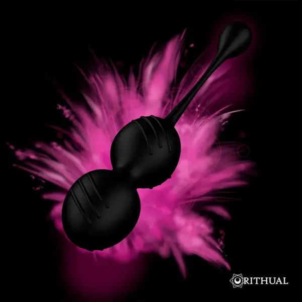 Rithual - Bolas Kegel recargables vibratoras negras - Imagen 4