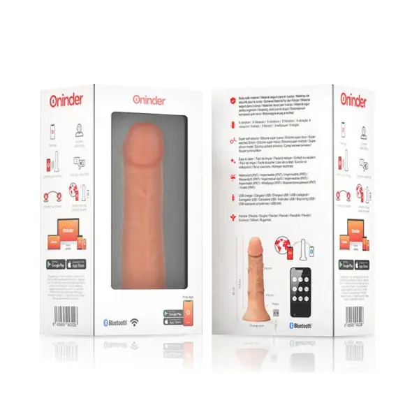 ONINDER - Dildo vibrador Bogotá medium 20 cm con app gratuita - Imagen 8