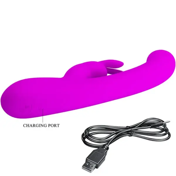 Pretty Love - Vibrador rabbit con licking morado - Imagen 7