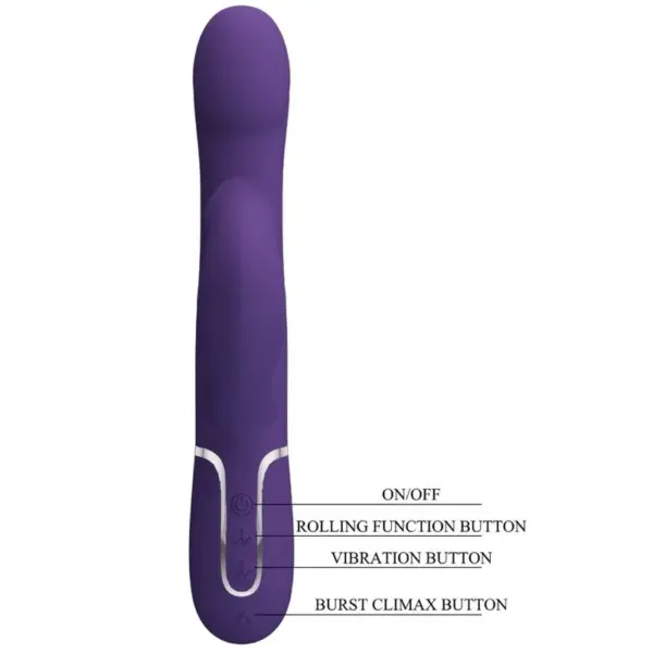 Pretty Love - Vibrador rabbit con licking morado - Imagen 9